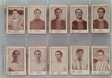 Vintage soccer cards, rarely offered Arga cards from 1953, Spanish ...