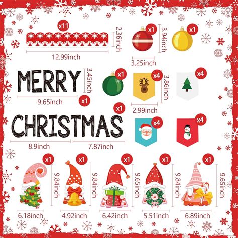 Buy 37 Pcs Christmas Bulletin Board Border Decorations Christmas Border ...