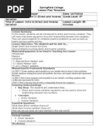 Image result for Detailed Lesson Plan in Direct Variation