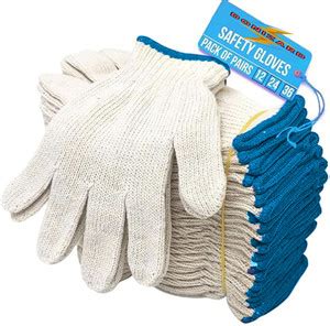Donizard 100% Cotton Knitted Safety Hand Protection Work Gloves for ...