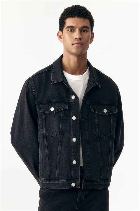 Men's Black Denim Jackets | Oversized & Cropped | H&M US