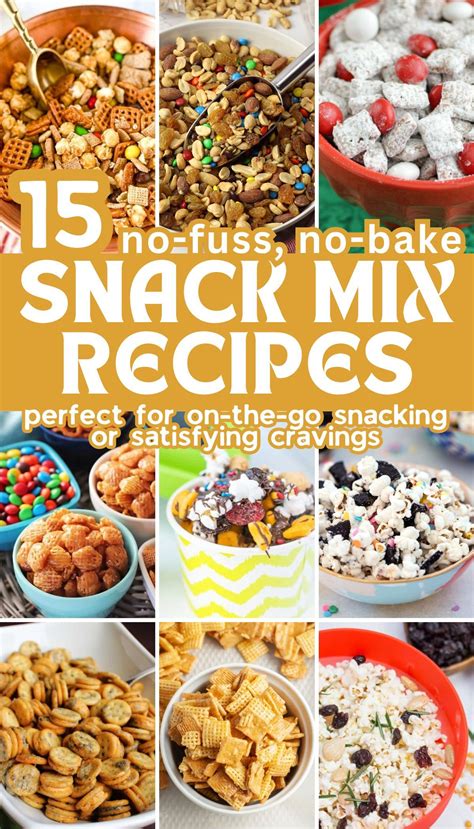 15 Delicious, No-Fuss, No-Bake Snack Mix Recipes | Snack mix recipes ...