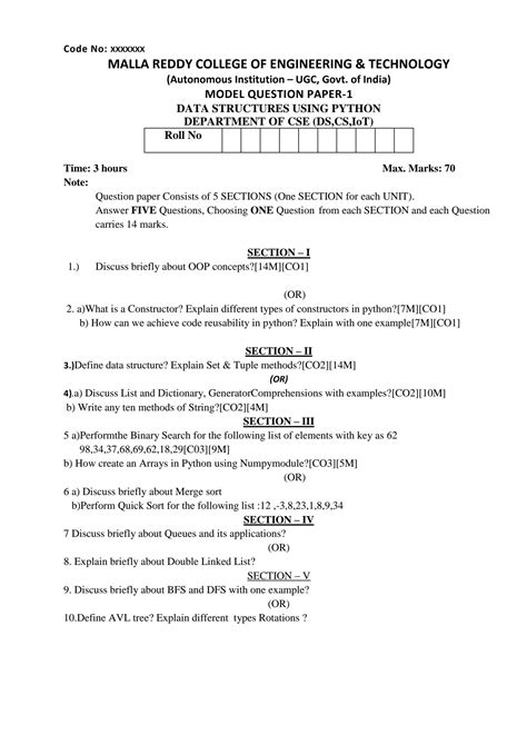 Image result for Data Science Using Python Exam Paper