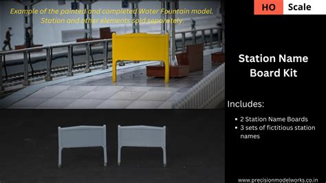 Station Name Board Kit in HO Scale – Precision Model Works