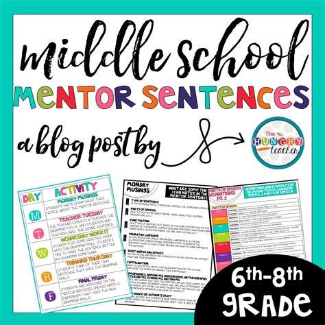 Mentor Sentences - The Hungry Teacher