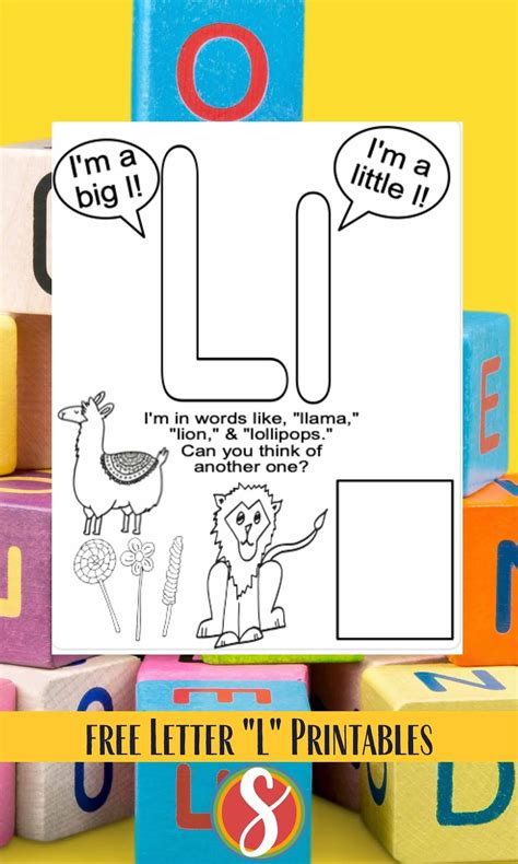 Free Letter L Coloring Pages — Stevie Doodles