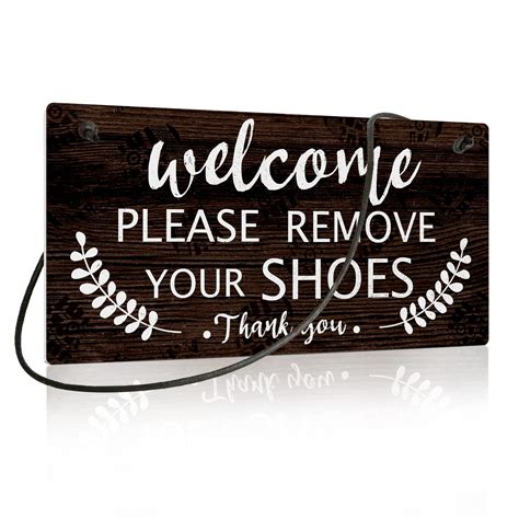 Buy Putuo Decor Please Remove Your Shoes Sign, No Shoes Sign for Home ...