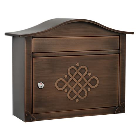 Architectural Mailboxes Wall Mount Copper Metal Lockable in the ...