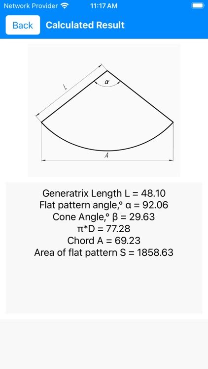 Image result for Cone Calculator Flat Pattern