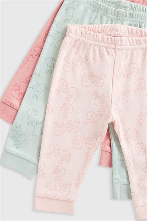 Mothercare Essentials Girls Swan, Fox and Bunny 100% Cotton Long ...