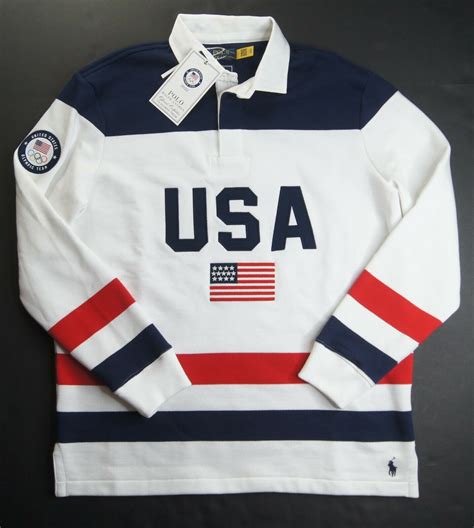 Polo Ralph Lauren Men's White Multi Olympic 2022 Team Usa Fleece Rugby ...