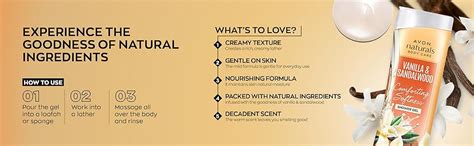 Buy AVON Naturals Vanilla and Sandalwood Shower Gel- 200 ml Online at ...