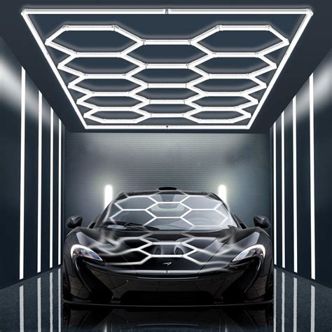 Ultra Bright Hexagon Garage Lights.720W 86400LM 6500K Hexagon LED ...