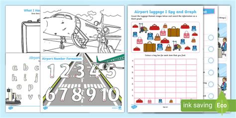 Airport and Plane Activity Pack (Age 3-5) | Key Stage 1