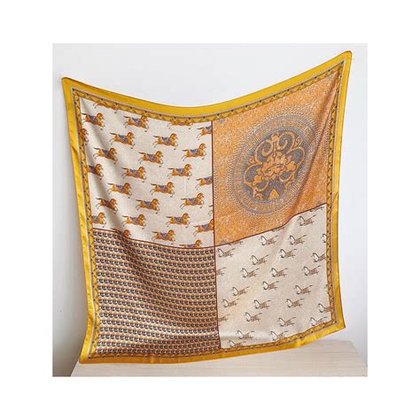 Buy CrossKulture Women Multi-Color Printed Satin Scarf Online