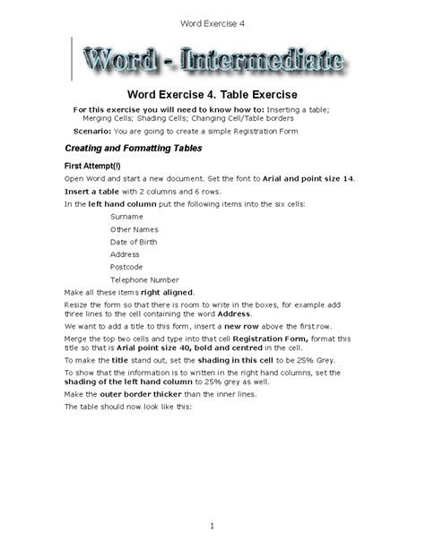 Word Text/Document Exercise 的图像结果
