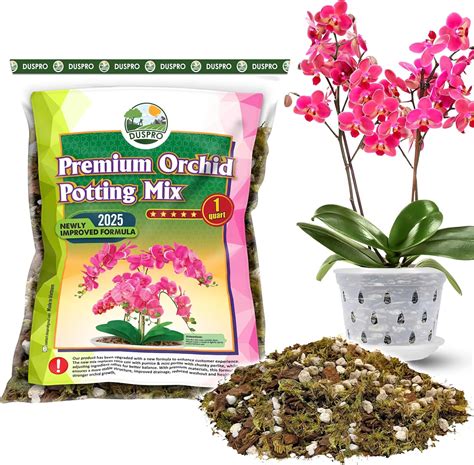Amazon.com : [Upgraded] DUSPRO Orchid Potting Mix for Repotting with ...