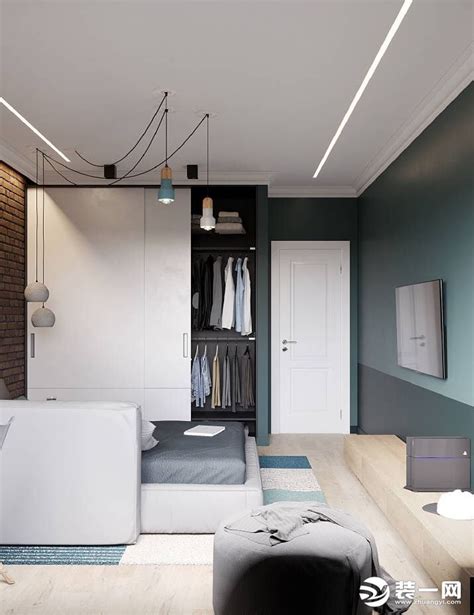现代简约风格一室一厅 50平小户型多功能装修 - 家居装修知识网