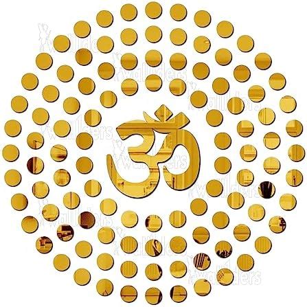 Wall1ders Om 100 Dots (Pack of 101) Decorative Mirror Stickers for Wall ...