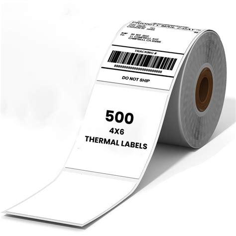 4x6 (100x150 mm) 500 Label/ Roll Direct Thermal Label Stack Address, S ...