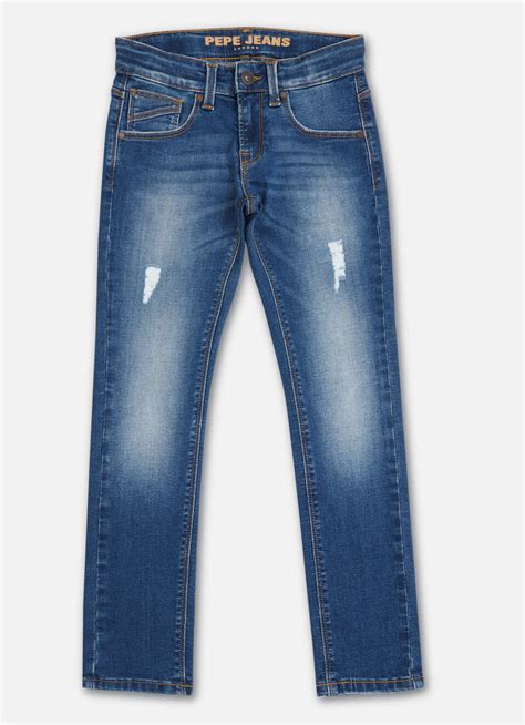 Cashed Mid Waist Slim Fit Denim | Pepe Jeans India