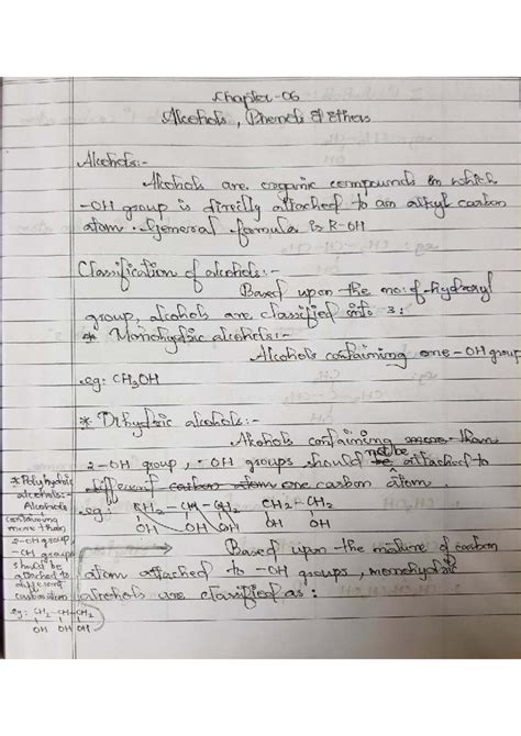 Alcohols: Classification, Properties, and Reactions - Notes for CHEM ...