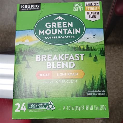 Green Mountain Breakfast Blend Decaf Light Roast from Keurig - Vegan ...