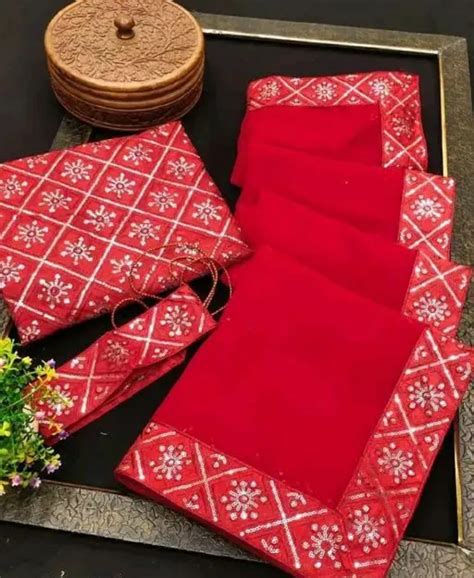 Maa Belt Georgette Designer Fancy Saree Collection