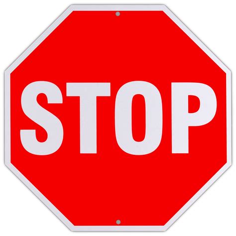 Stop Sign Street Slow Warning Reflective Signs 12x 12 Octagon ...