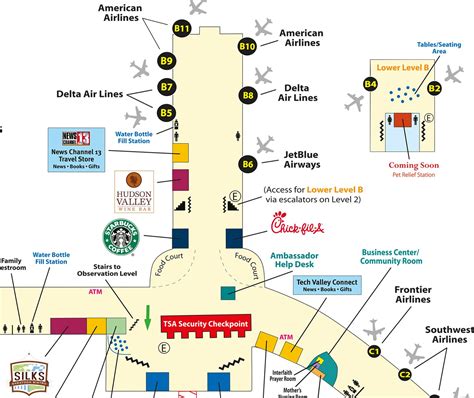 Albany International Airport ALB terminal maps