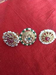 ZAVERI PEARLS Combo Of 3 Traditional Adjustable Finger Ring For Women ...