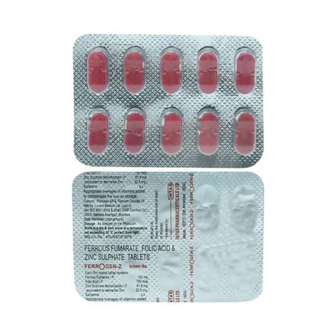 Buy Ferrogen Z Strip Of 10 Tablets Online & Save Up to 24% at PharmEasy
