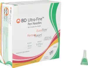 Buy BD ULTRA FINE EASY FLOW PENTA POINT 4MM 32G BOX OF 50 PEN NEEDLES ...