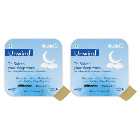 HealthAid Unwind Thisolves Mouth Dissolving Strips 60 Oral Strips| With ...