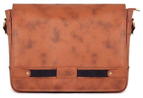 Buy 15.6-inch Laptop Briefcase - Faux Leather Messenger Bag – The Clownfish