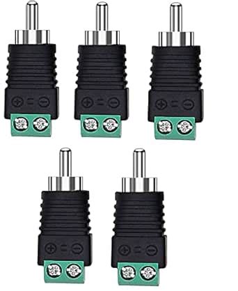 Taapsee RCA Plugs for Speaker Wire,RCA to AV Screw Terminal Connector ...