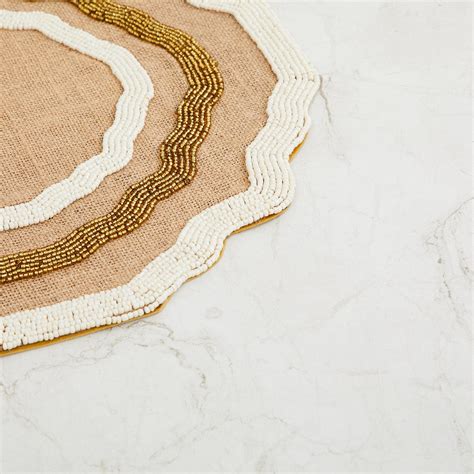 Buy Cinder Treasure Beaded Round Placemat from Home Centre at just INR ...