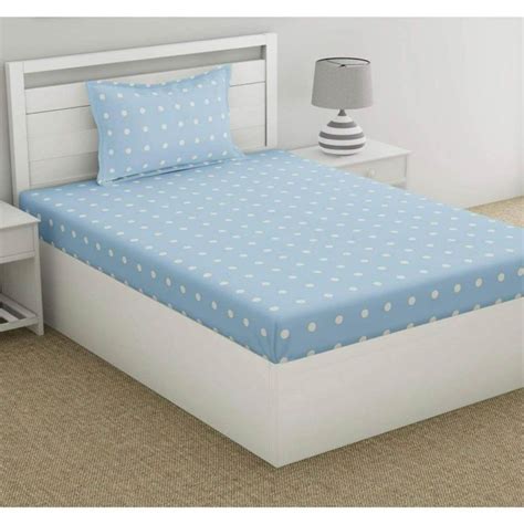 Buy Haus & Kinder Candy Polka 186 Tc Cotton Single Printed Bedsheet ...