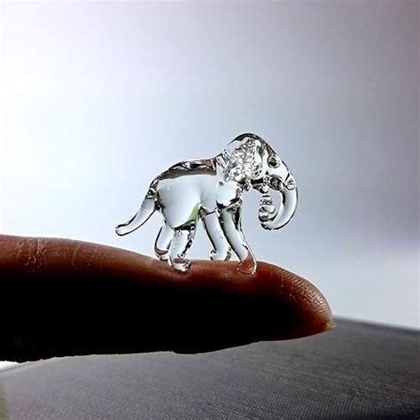 Buy Sansukjai Rare Elephant Trunk Down Tiny Micro Crystal Figurines ...