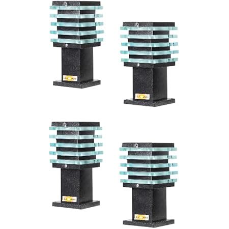 LIODOR Ice Cube Outdoor Waterproof Gate Pillar Light for Entry Pillars ...