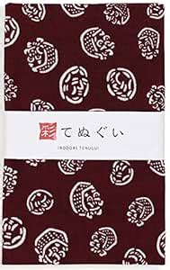 irodori Japanese Traditional Towel Tenugui Hyottoko (Brown) 12.99 x 34. ...