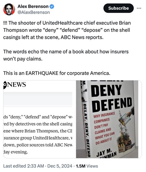 The words echo the name of a book about how insurers won’t pay claims ...