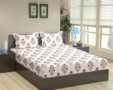 Divine Casa 144 TC 100% Cotton Double Bedsheets with 2 Pillow Covers ...