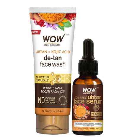 WOW Ubtan Face Wash + Ubtan Face Serum - Made From Chickpea Flour ...