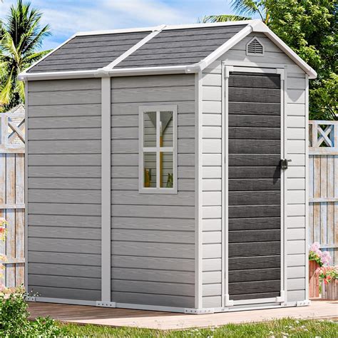 Amazon.com : Outdoor Resin Storage Shed 6x4 FT, Large Waterproof ...
