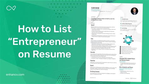 How to Put Entrepreneur on Resume | Enhancv