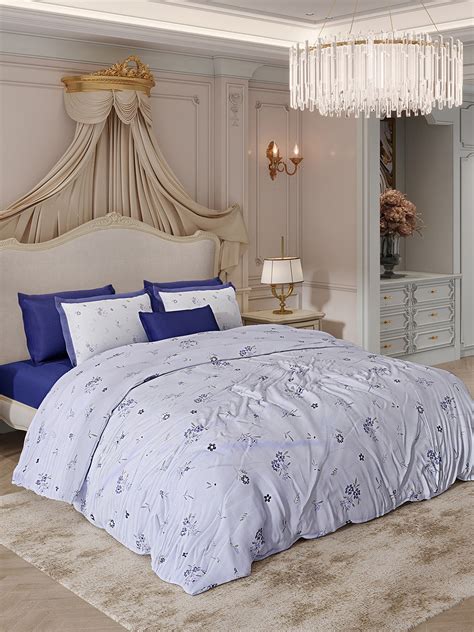 Buy 300 TC Cotton King Size Luxury 7 Pc Bedding Set (Heritage) Online ...