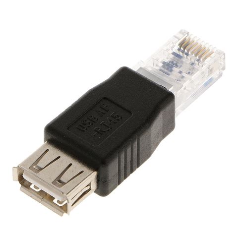 TRENDYNEST USB A F to Ethernet RJ45 Male Router Adapter Plug Socket LAN ...