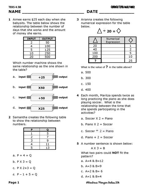 math test 4th grade