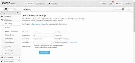 Control Web Panel, Control Web Panel Kurulumu, CWP Kurulum